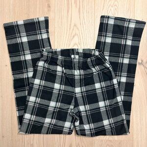 Ardene Plaid Pajama Pants Black White PJ Bottoms Size XS